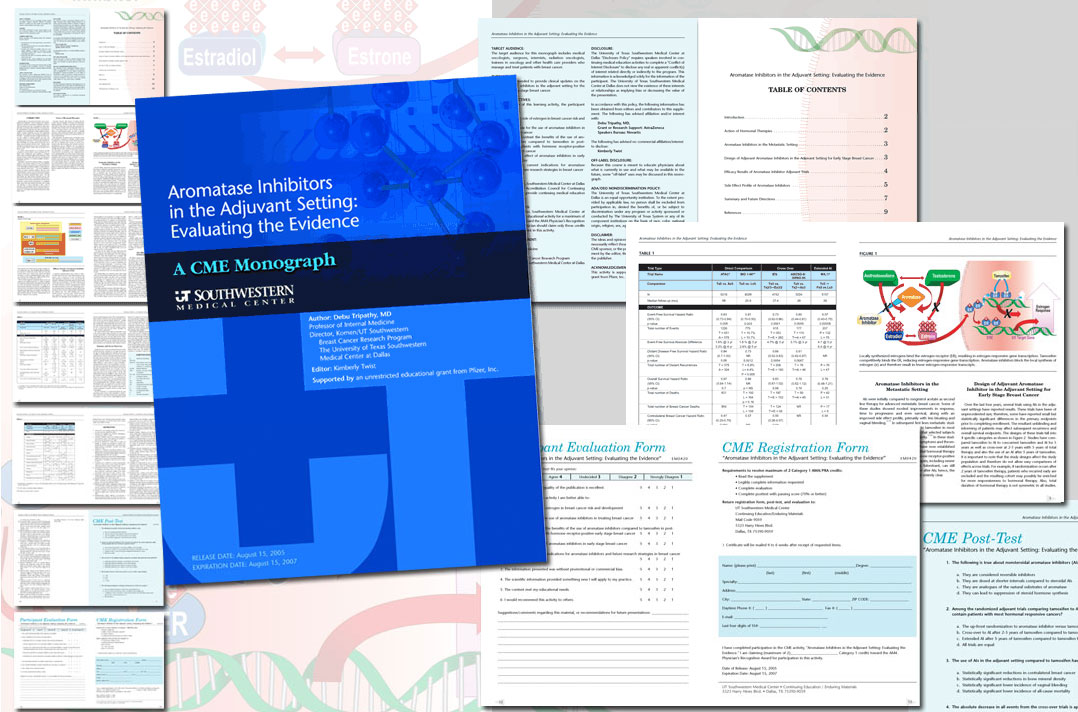 CME Monograph for Southwestern Medical Center – click here for example