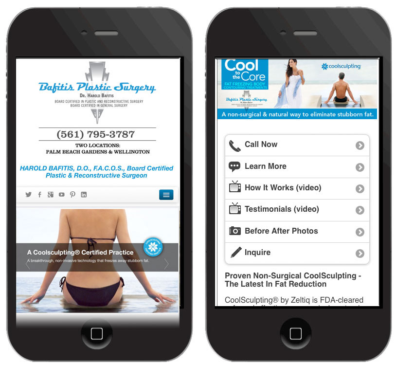 Mobile friendly website creation
