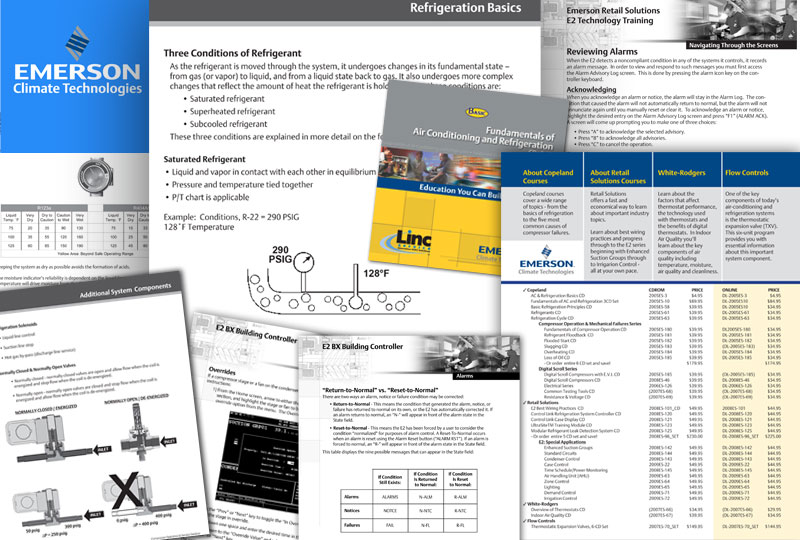 Emerson Climate Technologies Training Manuals & Sales Sheets